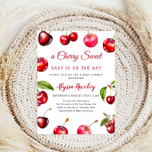 Convite Cherry Heart Chá de fraldas