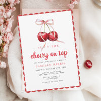 Cherry no Top Girl Chá de fraldas Invance