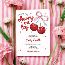 Cherry On Top Coquette Arco Pink Chá de fraldas