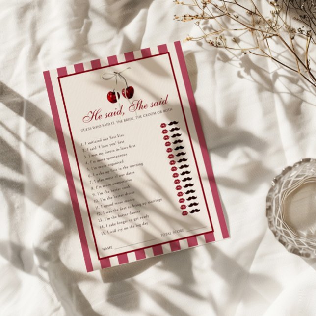 Convite Cherry Strike Chá de panela Ele Disse Que Ela Diss (Criador carregado)