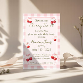 Convite Cherry Sweet - Baby Shower Invitation