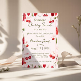 Convite Cherry Sweet - Baby Shower Invitation