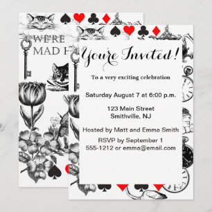 Convite Cheshire Cat Classic Alice em Maravilderland