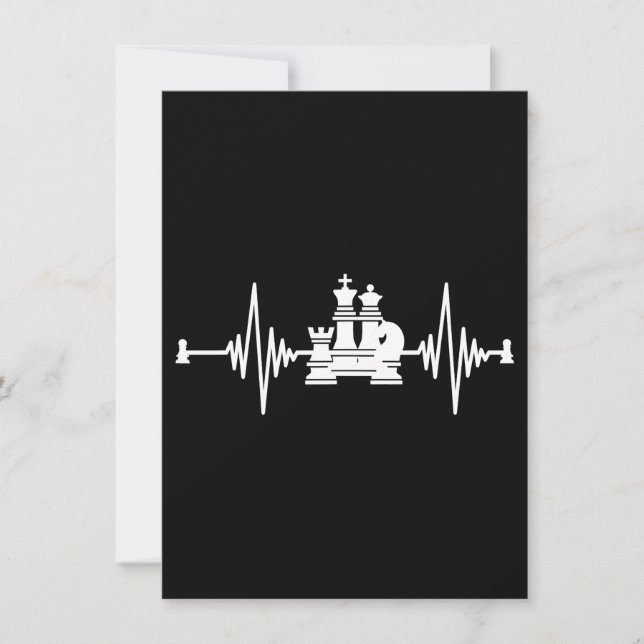 Convite Chess Lover | Camisa-T de Xadrez com pulsação (Frente)