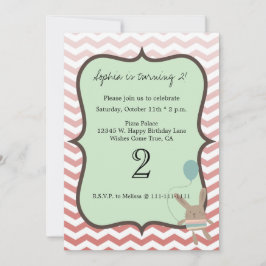 Convite Chevron Bunny
