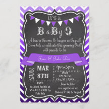 Chevron Chalkboard BabyQ Purple