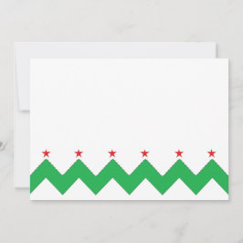 Convite Chevron Natal 7" x 5" Obrigado/2 lateral/plana
