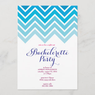 Convite CHEVRON - Raparigas Noite Fora BACHELORETTE - Conv