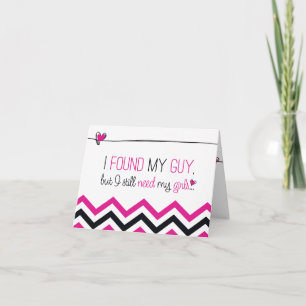 Convite Chevron rosa, será minha dama de Bridesmaid Jr.? C