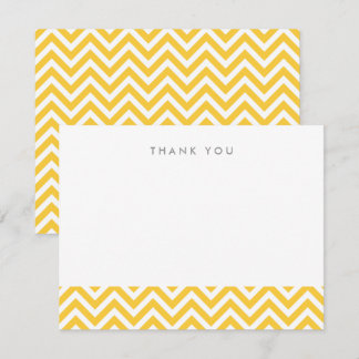 Convite Chevron Simples Amarelo Obrigado Nota Placas