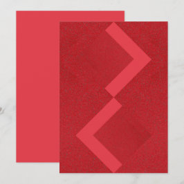 Convite Chevron Vermelho Negrito – Personalizável