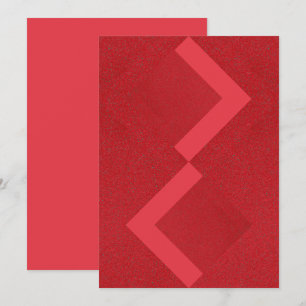 Convite Chevron Vermelho Negrito – Personalizável