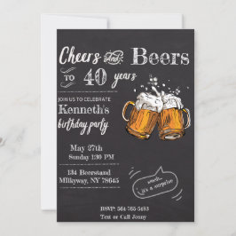 Convite Chheers and Beers 60 40th 50th 30 21rua