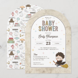 Convite Chibi Harry Potter Chá de Bebê do Mágico