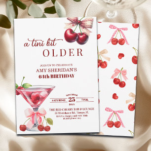 Convite Chic A Tini Bit Mais Velho Martini de Cereja Anive