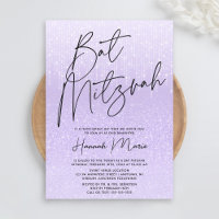 Chic Bat Mitzvah com Brilho Roxo