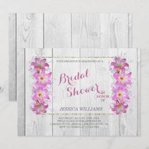 Convite Chic Belladonna Floral Chá de Noiva