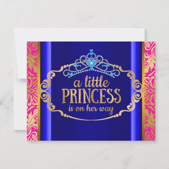 Convite Chic Boêmio Princesa Indiana Baby Shower (Frente)