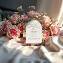 Chic Boho Amor Floral Em Flor Bridal Shower
