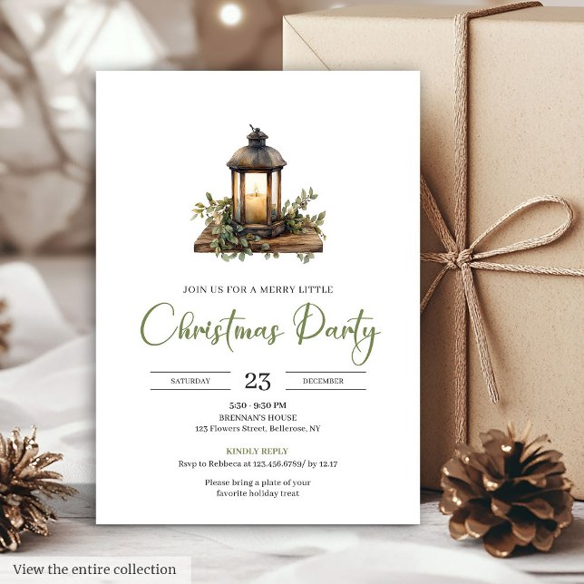 Convite Chic Boho Botanical Earthy Holiday Party Invites (Chic Boho Botanical Earthy Holiday Party Invitation)