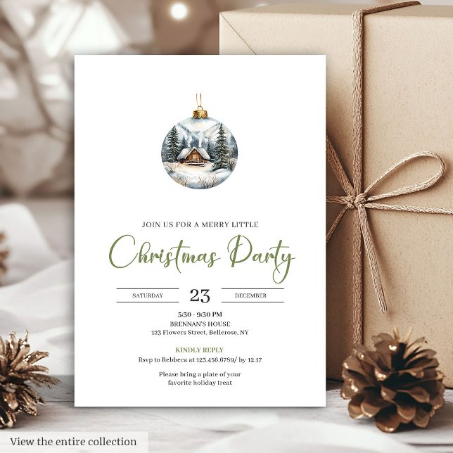 Convite Chic Boho Cozy Winter Scene Deer Christmas Invites (Chic Boho Cozy Winter Scene Deer Christmas Invitation)