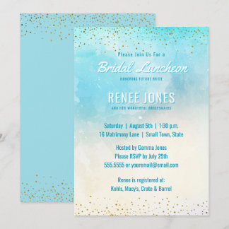 Convite Chic Bridal| Chá Azul-Azul-Vazia