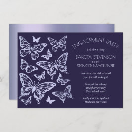 Convite Chic Butterfly | Lavanda Noivado violeta roxa