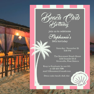 Convite Chic Clube de Praia de Faixa Costeira 50º Aniversá