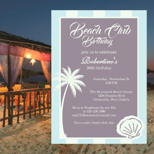 Convite Chic Clube de Praia de Faixa Costeira 50º Aniversá