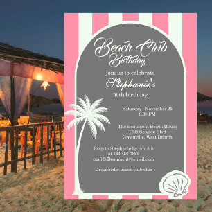 Convite Chic Clube de Praia de Faixa Costeira 50º Aniversá