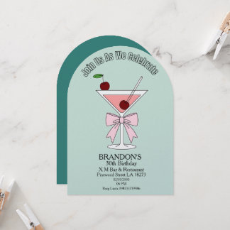 Convite Chic Cocktail Adult Birthday Party