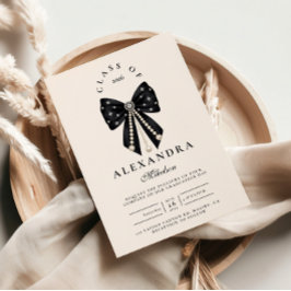 Convite Chic Coquette Graduation Celebration