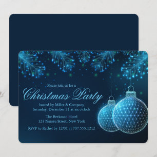 Convite Chic Decortions Baubles Corporate Christmas Party