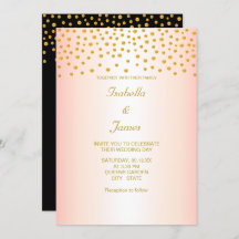 Chic Dourado Confetti em preto e Rosa Dourado