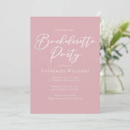 Convite Chic Dusty Rose Pink Bachelorette Party