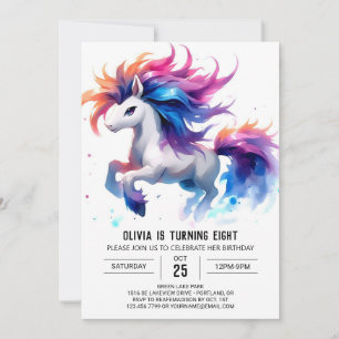Convite Chic Editable Horse Birthday