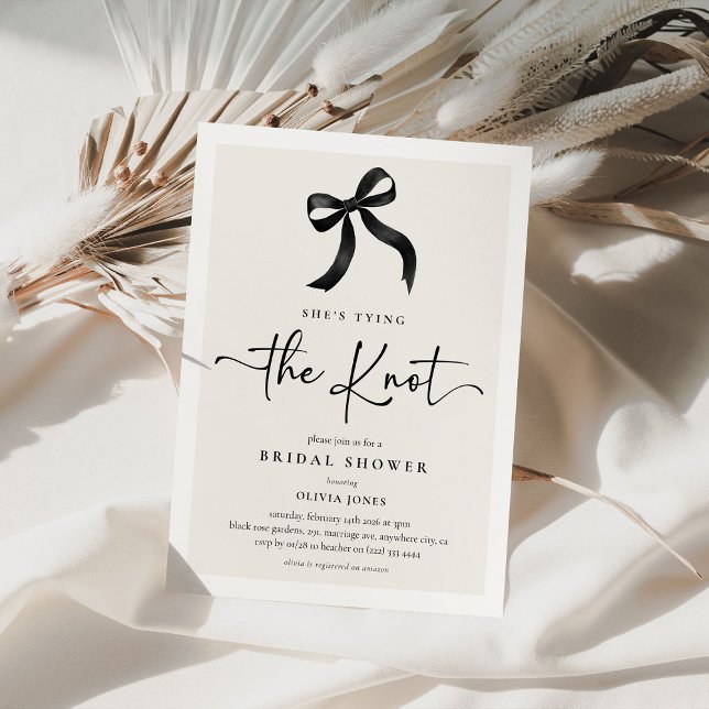 Convite Chic Ela é Casando Chá de panela Arco Negro (Criador carregado)