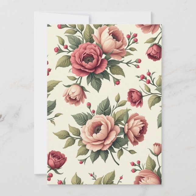 Convite Chic francês Vintage (Frente)