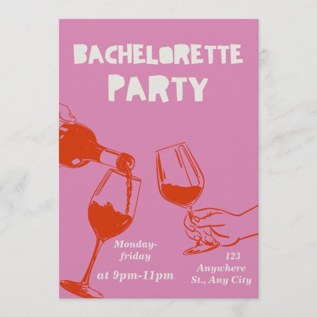 Convite Chic & Fun Bachelorette Weekend Invitation  (Frente)