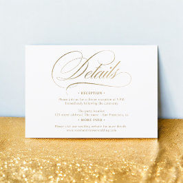 Convite Chic gold calliographic detalhes chic casamento
