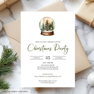 Convite Chic Hygge Escandinavo Musgo Verde Bege Natal