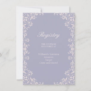 Convite Chic Light Purple Registry Enclosure Card