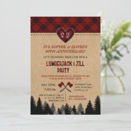 Convite Chic LumberJack e Jill Bodas 40º Aniversário