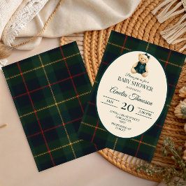 Convite Chic Luxury Teddy Bear Baby Shower