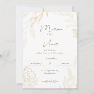 Convite Chic Minimal Wedding Invitation – Editable Templat