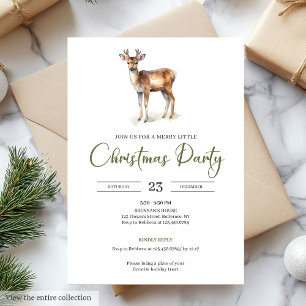 Convite Chic Minimalista Bege Natal no Estilo Escandinavo