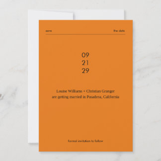 Convite Chic Minimalista Editorial Casamento Save the Date