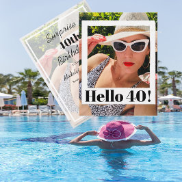 Convite Chic Moderno de Quadro de Fotografias de aniversár