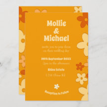 Chic Moderno Laranja Floral