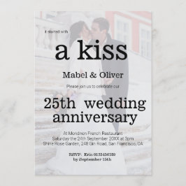 Convite Chic Moderno para Aniversário de Casamento